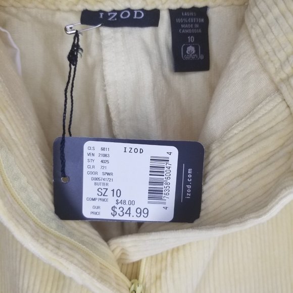 BRAND NEW IZOD Corduroy Pants size 10 - Picture 5 of 9